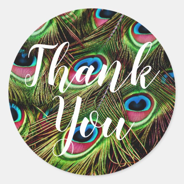 Vielen Dank, Peacock Feather Stickers (Vorderseite)