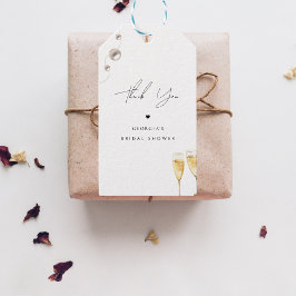 Vielen Dank Pearls Prosecco Champagne Brautparty Geschenkanhänger