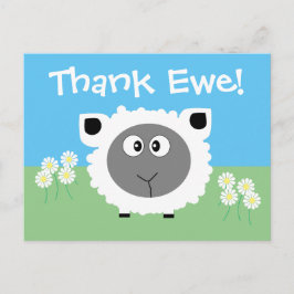 Vielen Dank Personalisiert Niedlich Funny Sheep Da Postkarte