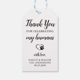 Vielen Dank Personalisierte Hunde Leckerei Gastges Geschenkanhänger