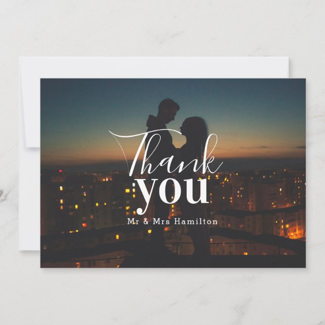 Vielen Dank, Personalisiertes Foto Dankeskarte (Vorderseite)