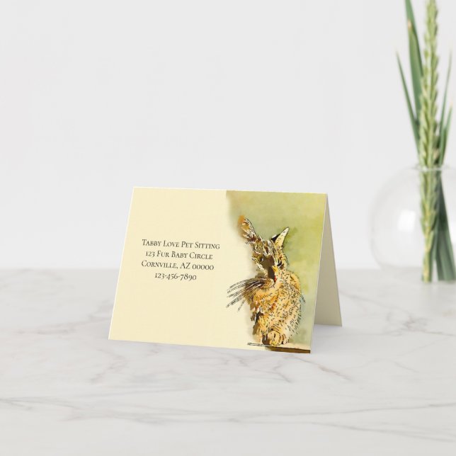 Vielen Dank Pet Care Small Business Tabby Watercol (Vorderseite)