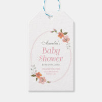 Vielen Dank Pink Baby Dusche mit zarter Blüte