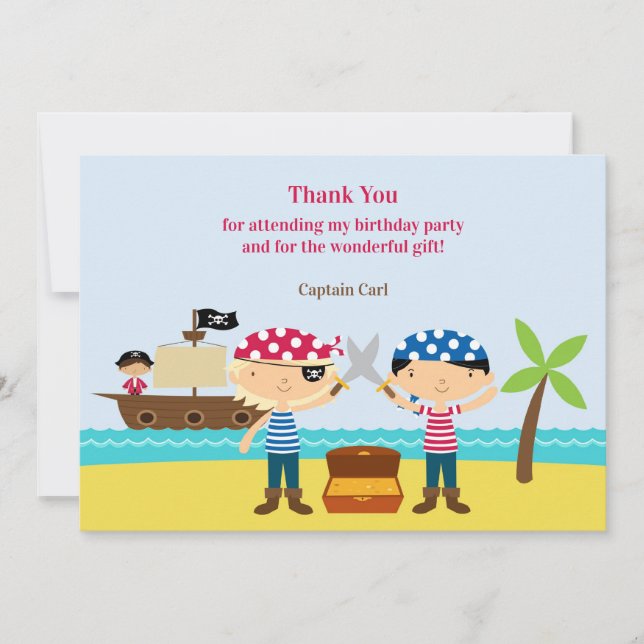 Vielen Dank, Pirate Mates Card Dankeskarte (Vorderseite)