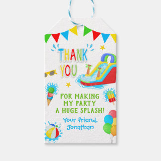 Vielen Dank Pool Waterslide Sommer Party Geschenkanhänger