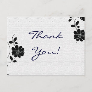 Vielen Dank Post Cards Black Blume Postkarte