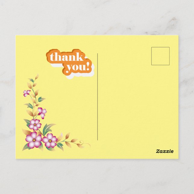 Vielen Dank Post Postkarte (Rückseite)