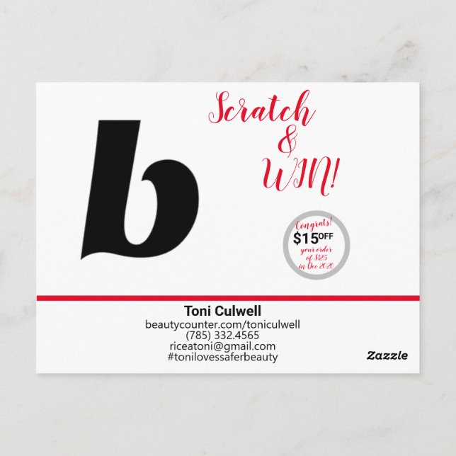 Vielen Dank Postcard mit Giveaway Postkarte (Rückseite)