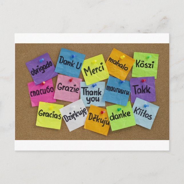 Vielen Dank Postkarte (Vorderseite)