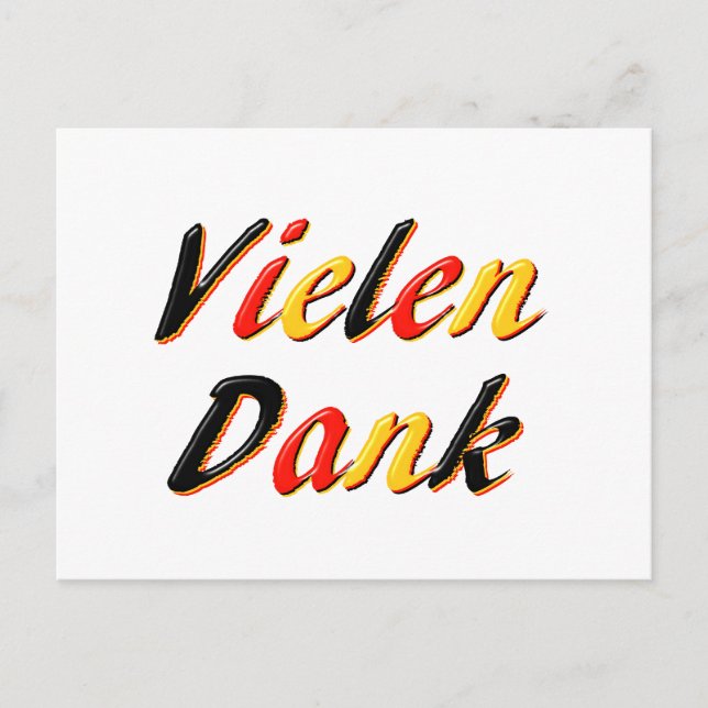 Vielen Dank Postkarte (Vorderseite)