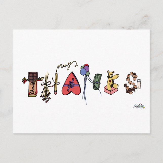 Vielen Dank Postkarte (Vorderseite)