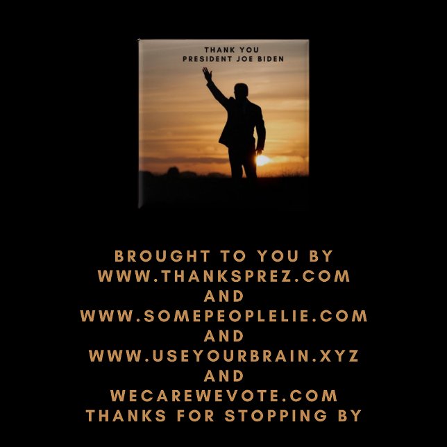 Vielen Dank, Präsident Joe Biden Button (Von Creator hochgeladen)