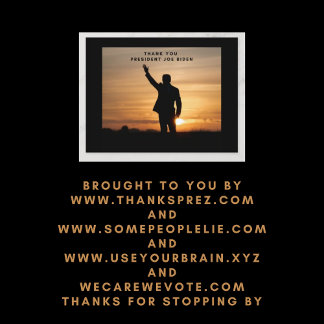 Vielen Dank, Präsident Joe Biden Feiertagspostkarte