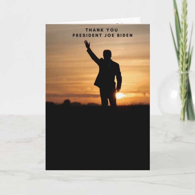 Vielen Dank, Präsident Joe Biden Karte (Vorderseite)