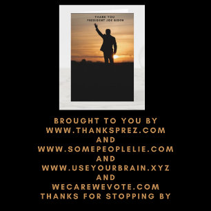 Vielen Dank, Präsident Joe Biden Karte