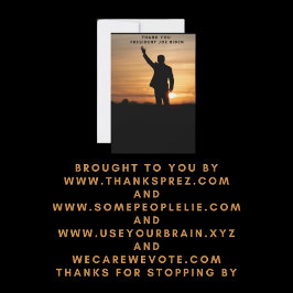 Vielen Dank, Präsident Joe Biden Karte