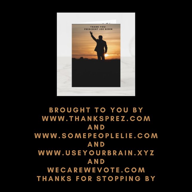 Vielen Dank, Präsident Joe Biden Karte (Von Creator hochgeladen)