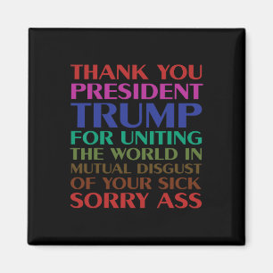 Vielen Dank, Präsident Trump, für die Vereinigung Magnet