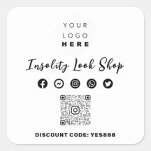 Vielen Dank, QR CODE Logodiskontcode Schwarz-weiß