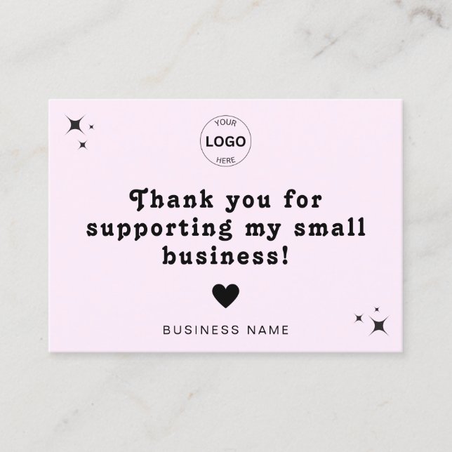 Vielen Dank Qr-Logoabschlag Verlass einer Überprüf Visitenkarte (Vorderseite)