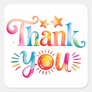 Vielen Dank Quadratischer Aufkleber