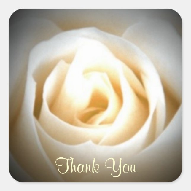Vielen Dank Quadratischer Aufkleber (Vorderseite)
