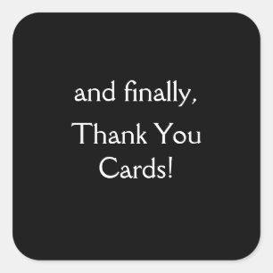 Vielen Dank Quadratischer Aufkleber