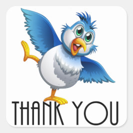 Vielen Dank Quadratischer Aufkleber