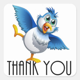 Vielen Dank Quadratischer Aufkleber