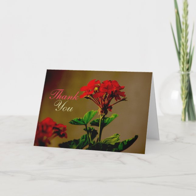 Vielen Dank, Red Blume Card Dankeskarte (Vorderseite)