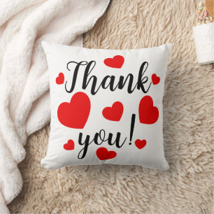 Vielen Dank Red Hearts Kissen