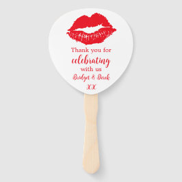 Vielen Dank Red Kisses Personalisiert Fächer