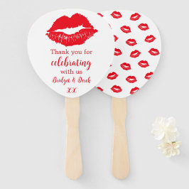 Vielen Dank Red Kisses Personalisiert Fächer
