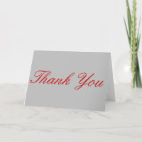 Vielen Dank Red Silver Grey Color Grußkarte