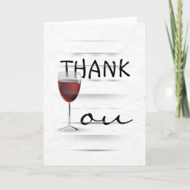 Vielen Dank, Red Wine Glass Dankeskarte