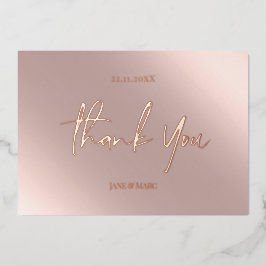 Vielen Dank, Rose Gold Folien Feiertagskarte