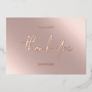 Vielen Dank, Rose Gold Folien Feiertagskarte