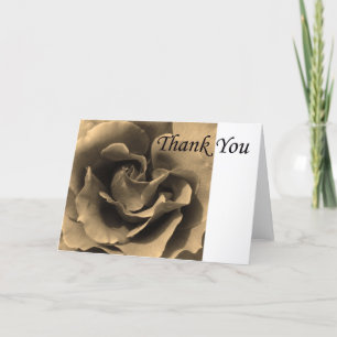 Vielen Dank, Rose in Sepia Dankeskarte