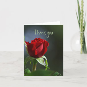 Vielen Dank Rote Rosengarten Blume Dankeskarte