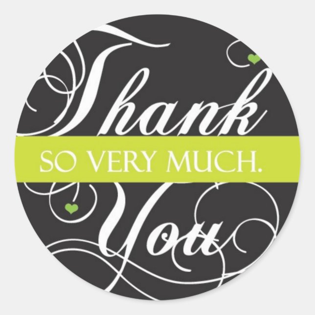 Vielen Dank Runder Aufkleber (Vorderseite)