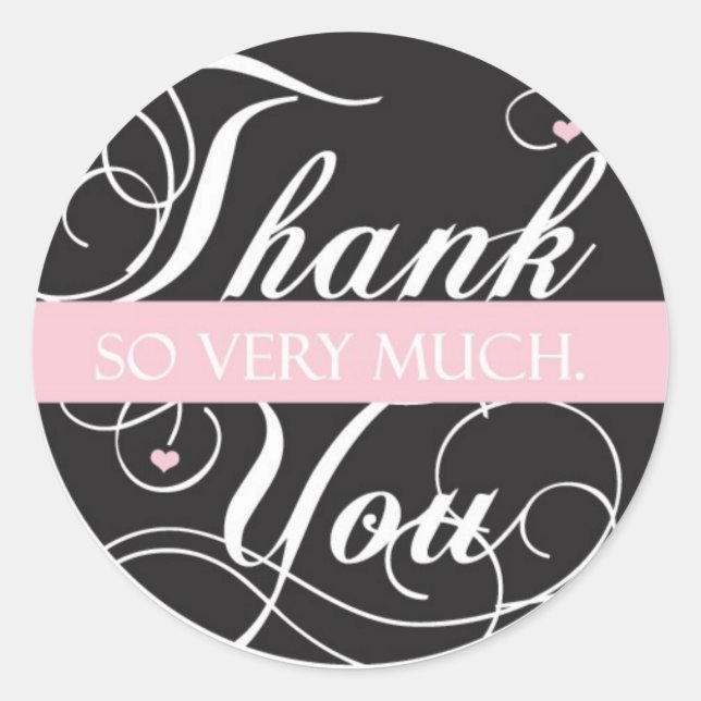 Vielen Dank Runder Aufkleber (Vorderseite)