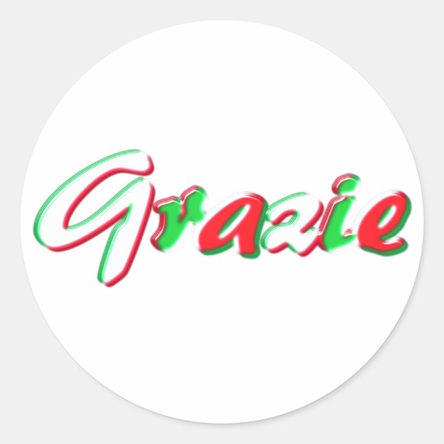 Vielen Dank Runder Aufkleber (Vorderseite)