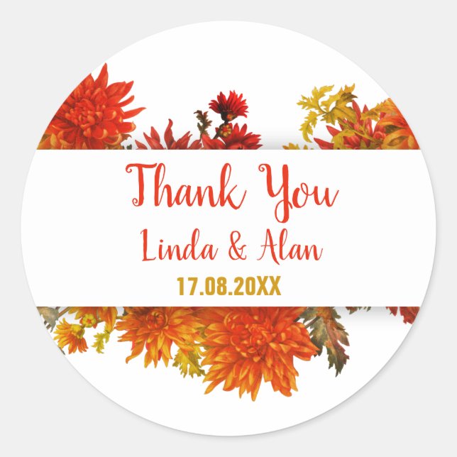 Vielen Dank Runder Aufkleber (Vorderseite)