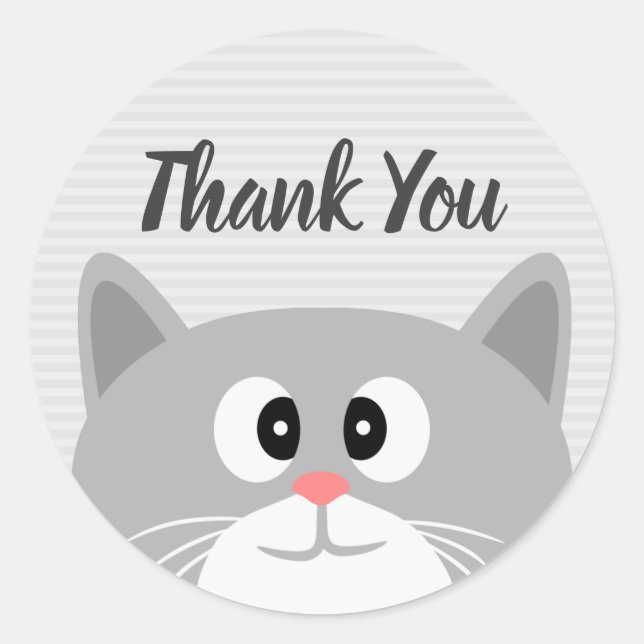 Vielen Dank Runder Aufkleber (Vorderseite)