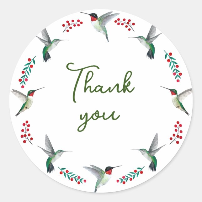 Vielen Dank Runder Aufkleber (Vorderseite)