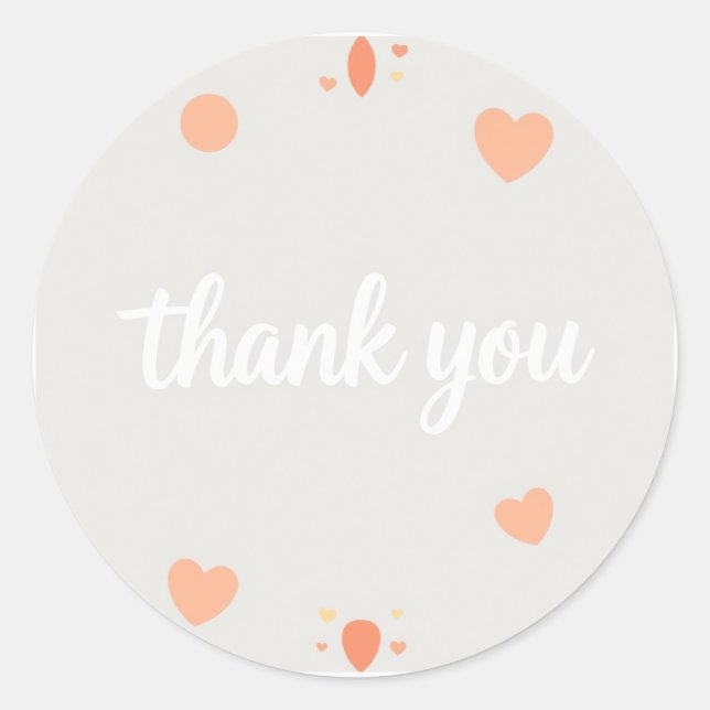 Vielen Dank Runder Aufkleber (Vorderseite)