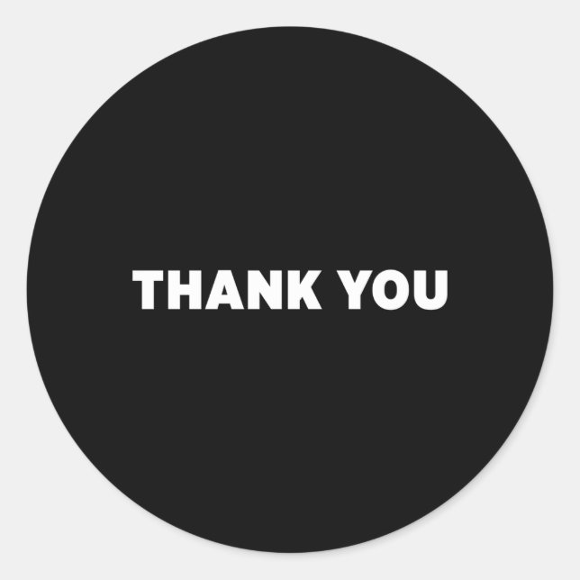 Vielen Dank Runder Aufkleber (Vorderseite)