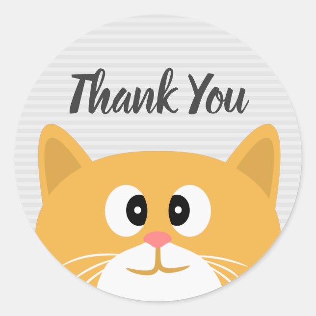 Vielen Dank Runder Aufkleber (Vorderseite)