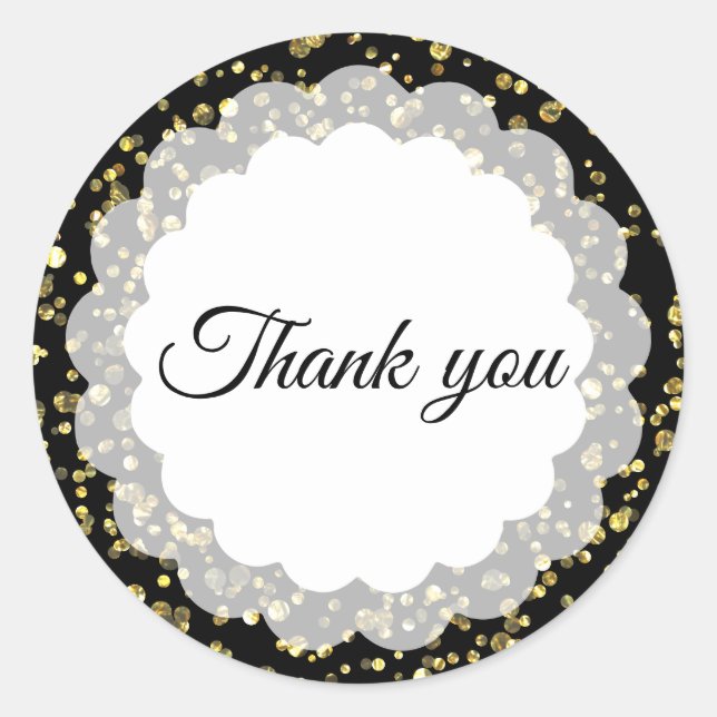 Vielen Dank Runder Aufkleber (Vorderseite)
