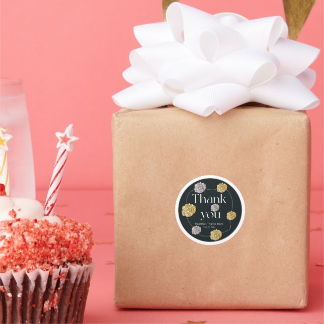 Vielen Dank Runder Aufkleber (Party)